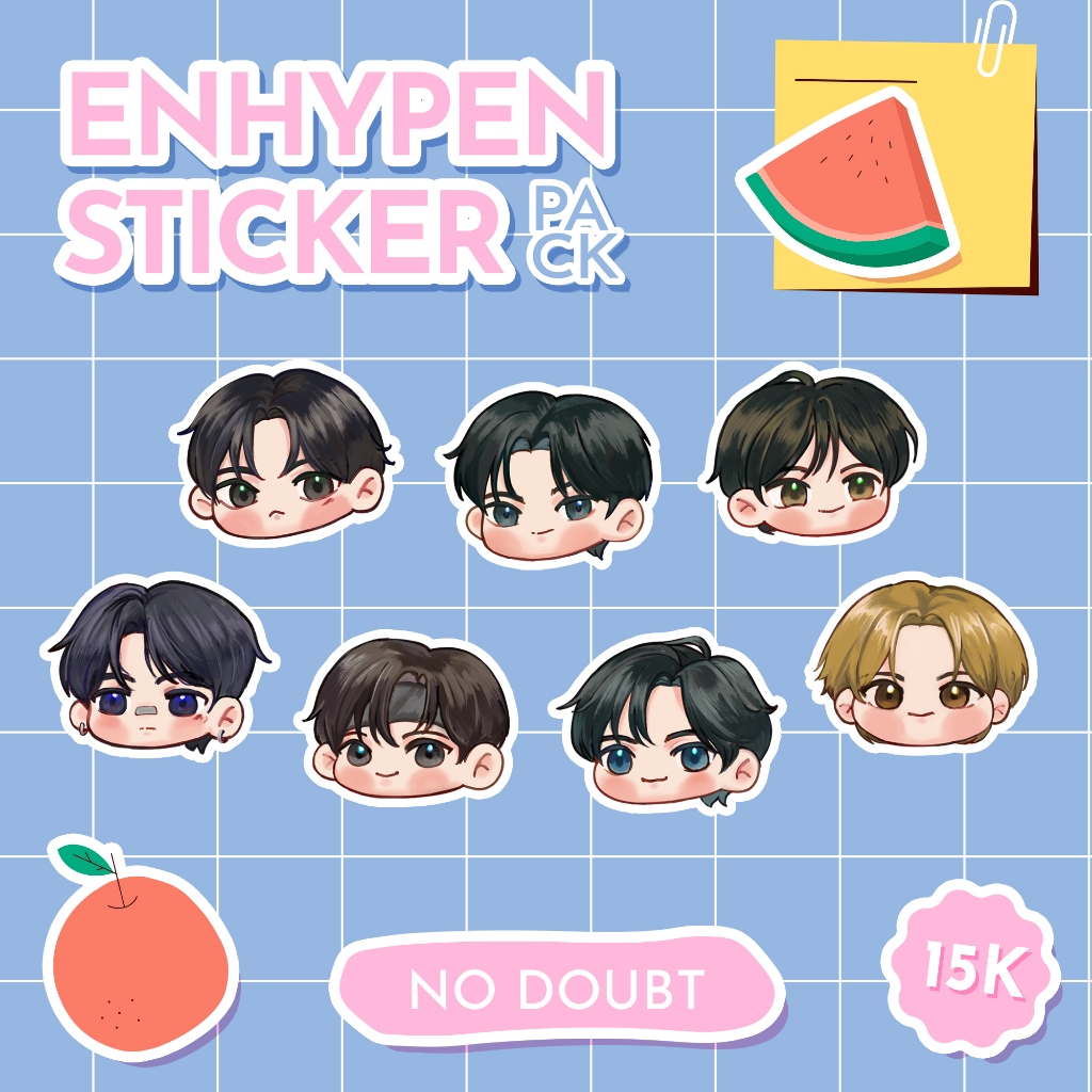 

[ENHYPEN] STICKER PACK | NO DOUBT | KARAKTER CHIBI | LUCU | HEESEUNG JAKE JAY JUNGWON NIKI SUNOO