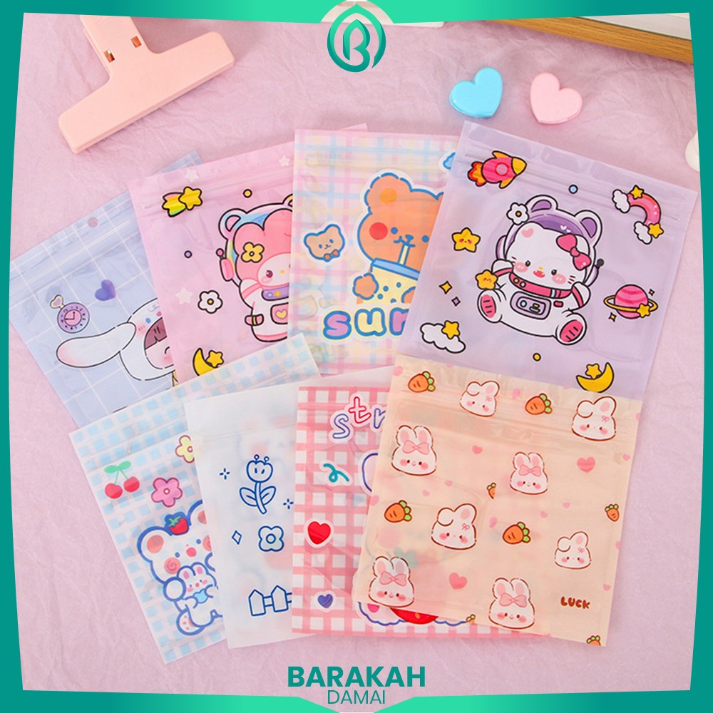 

Ziplok Plastik Kemasan Kartun Mini Permen Kue Serbaguna / Plastik Klip Packaging Makanan Mini Sachet Barakah Damai C1281