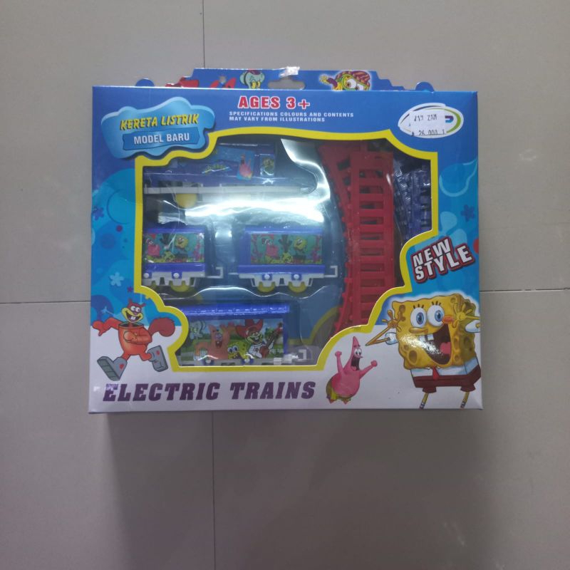 mainan kereta listrik spongebob