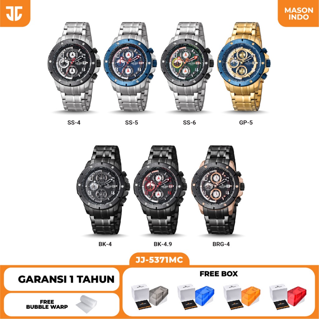 Jam Tangan Jonas Jasmin Pria Analog JJ-5371MC Garansi Analog + Box