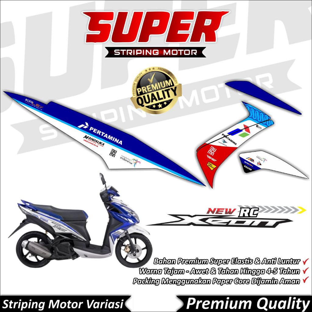 Stiker Xeon RC Karbu Anti Luntur keren Striping Xeon RC Striping Yamaha Xeon RC Mandalika