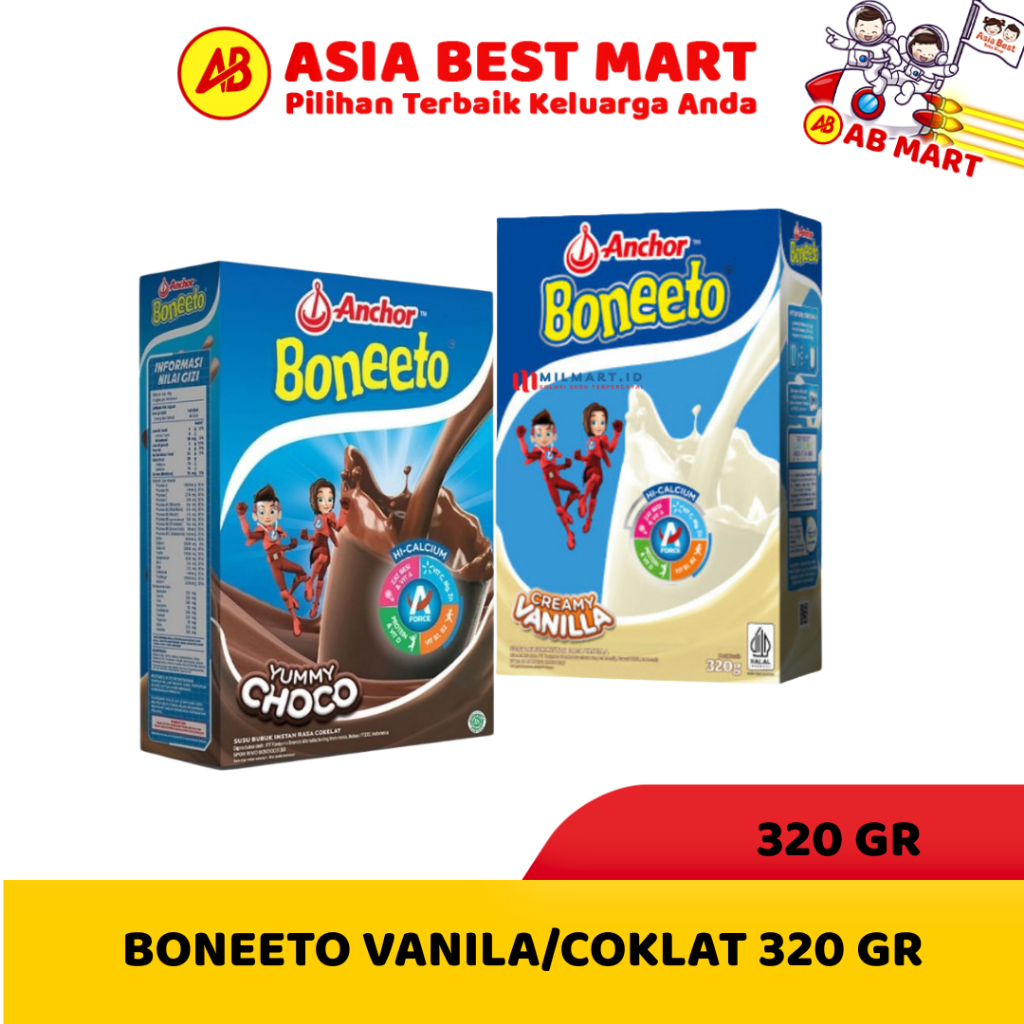 

Boneeto 320 gr Coklat Vanila Susu Bubuk Tulang Anak Tinggi Kalsium
