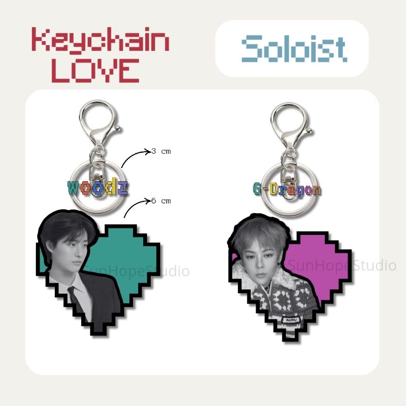 Keychain Love Akrilik Kpop Soloist Woodz Gdragon
