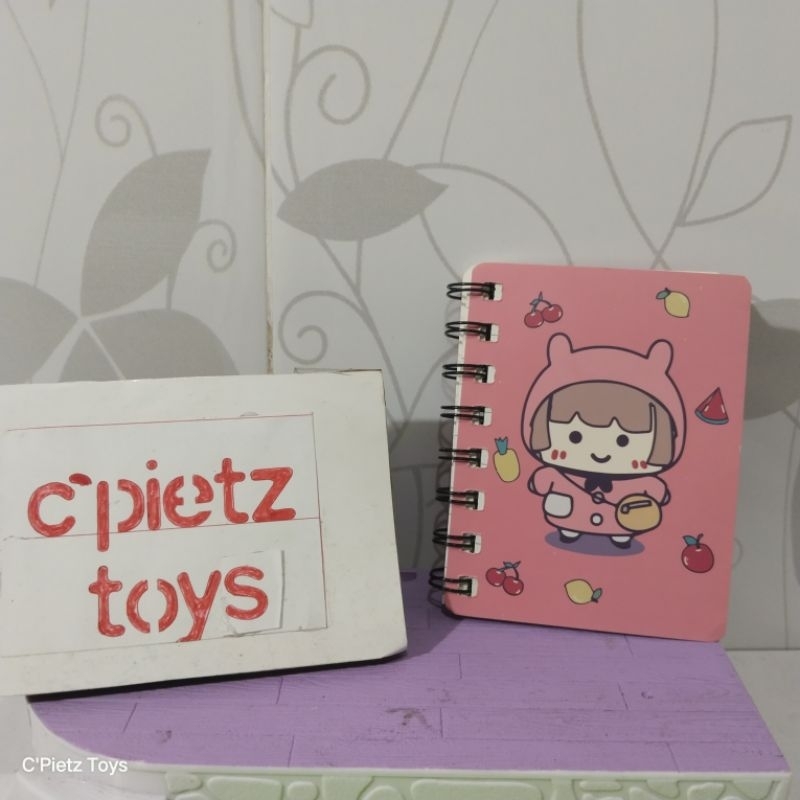 (NEW) Notebook Mini Size A7 Ring Spiral - Pink