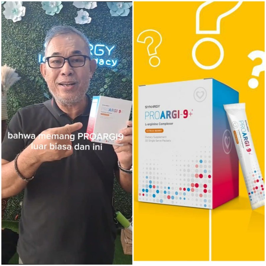 Proargi9 Plus 2 Box Bonus Gratis 1 Calcium Mag Synergy 100% Original