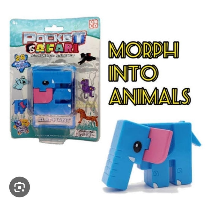 [100% ORIGINAL] A-Z EMCO POCKET SAFARI MAINAN ROBOT HURUF ALPHABET BISA BERUBAH JADI BINATANG ALFABE