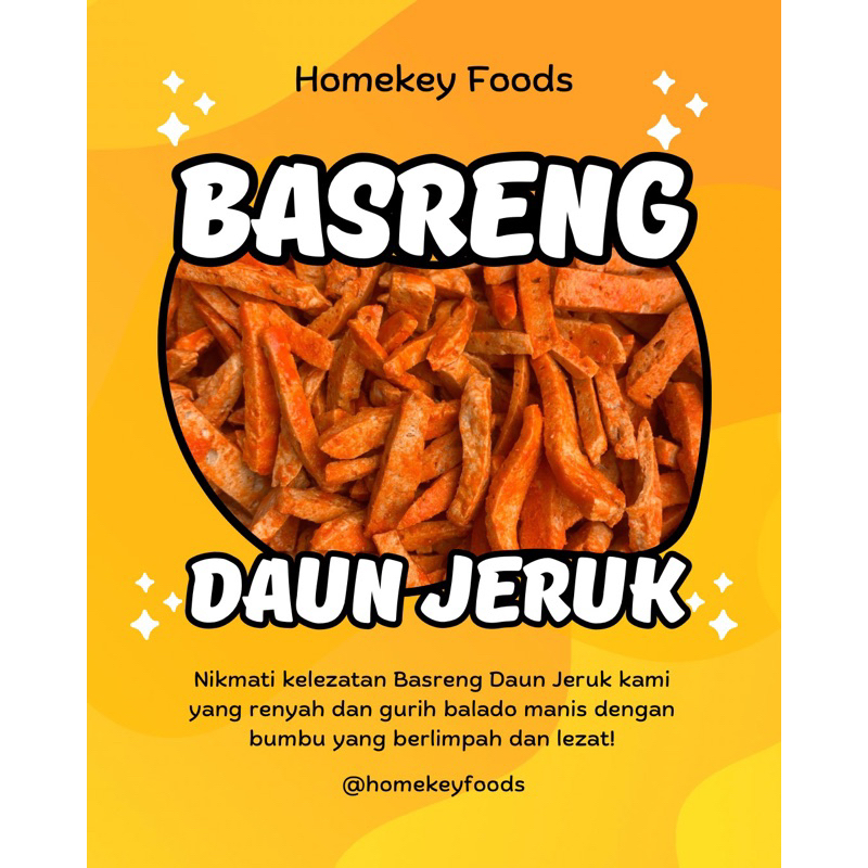 

Homekey foods - BASRENG STIK BALADO VIRAL DAUN JERUK 500gr