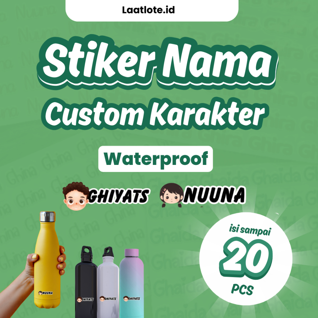 

STIKER NAMA CUSTOM WATERPROOF - ANTI LEPAS, TAHAN AIR, & SEMAKIN PERSONAL!