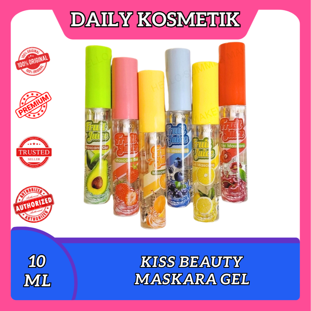 Kiss Beauty Maskara Gel - Waterproof Pelentik Bulu Mata Memanjangkan Bulu mata & Menebalkan Alis
