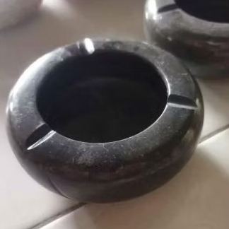 asbak tempat abu rokok marmer hitam