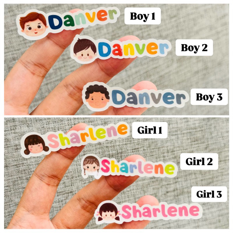 

STICKER LABEL NAMA PALETTE BOY GIRL Edition Custom name