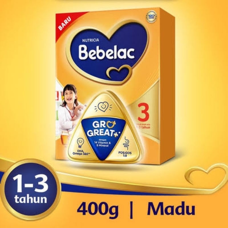 

Bebelac 3 Susu Pertumbuhan Fos & Gos Vanilla Box 400 gr