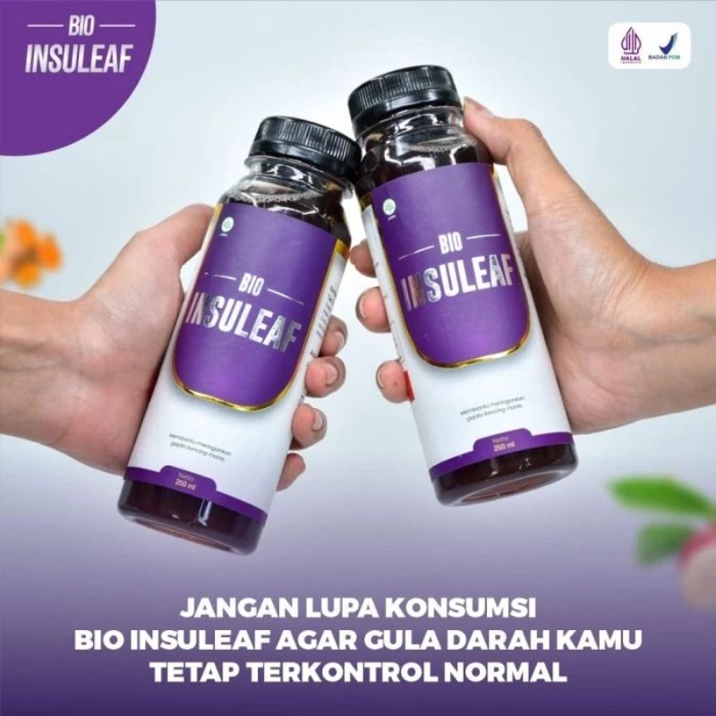 

bio insuleaf obat herbal suplemen herbal alami paket 2 Botol