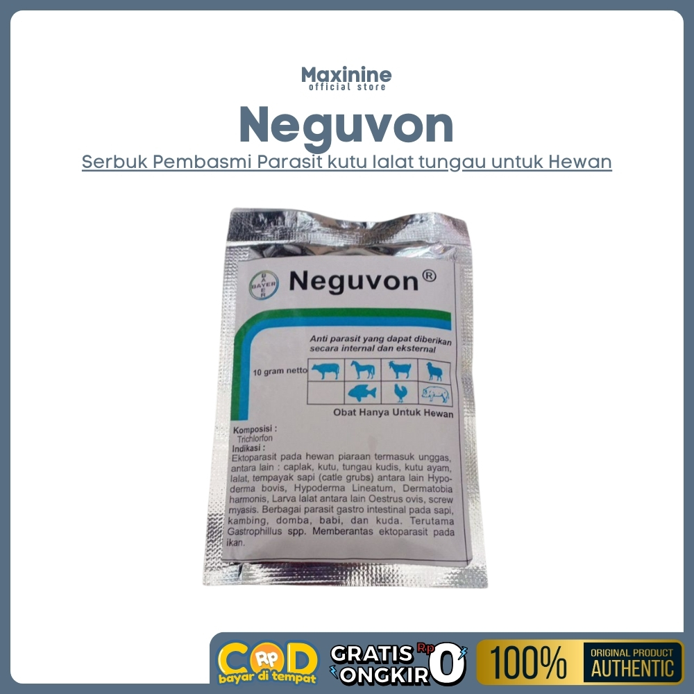 BAYER NEGUVON Obat Kulit Hewan Sakit Scabies Borok Anti Lalat | maxinine