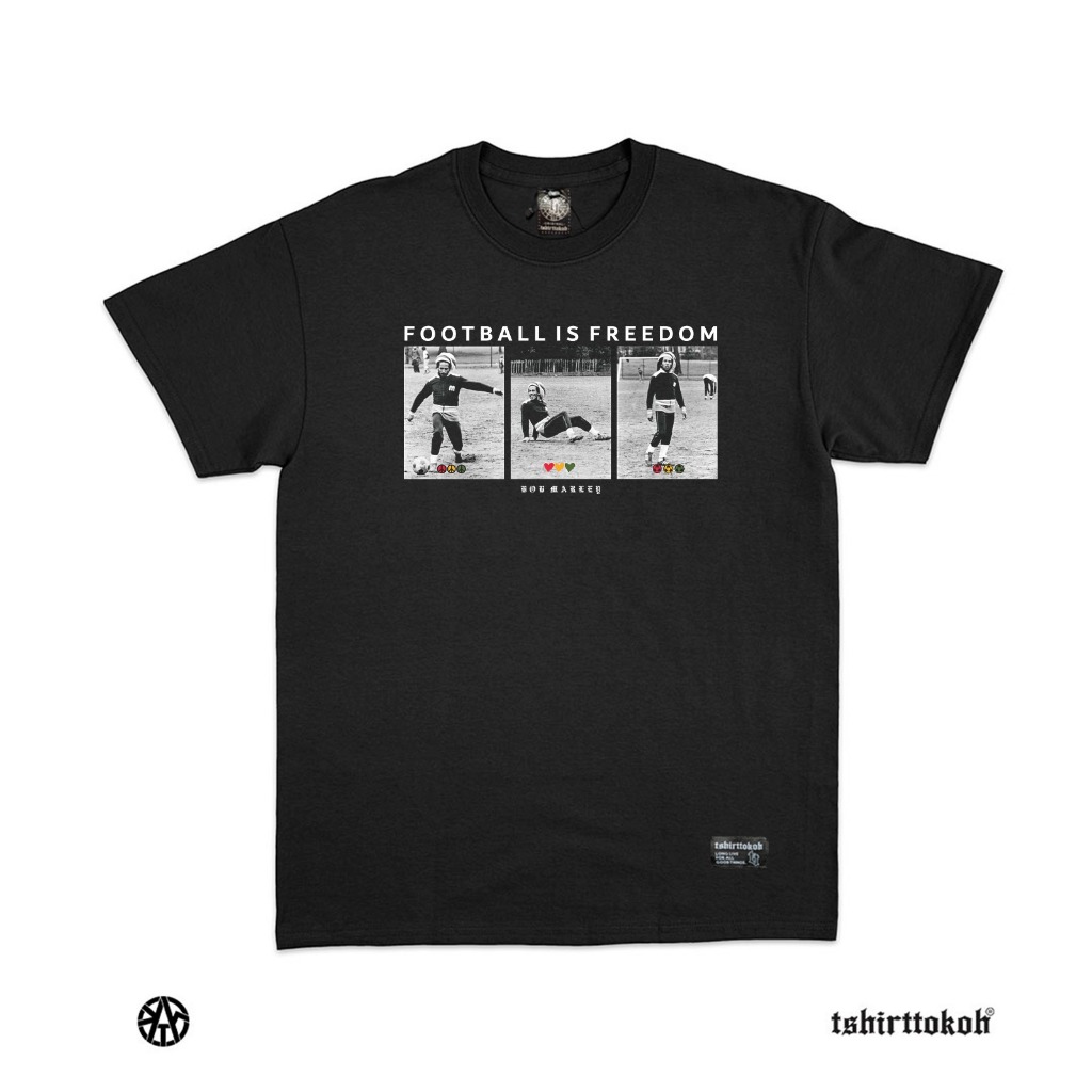Tshirttokoh - Kaos Bob Marley Football Is Freedom 03