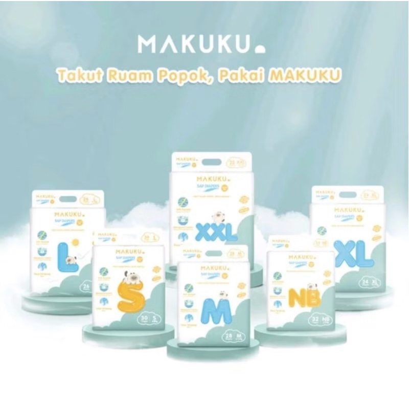 Makuku Newborn Perekat SAP Comfort Diapers NB 32 tape Pampers