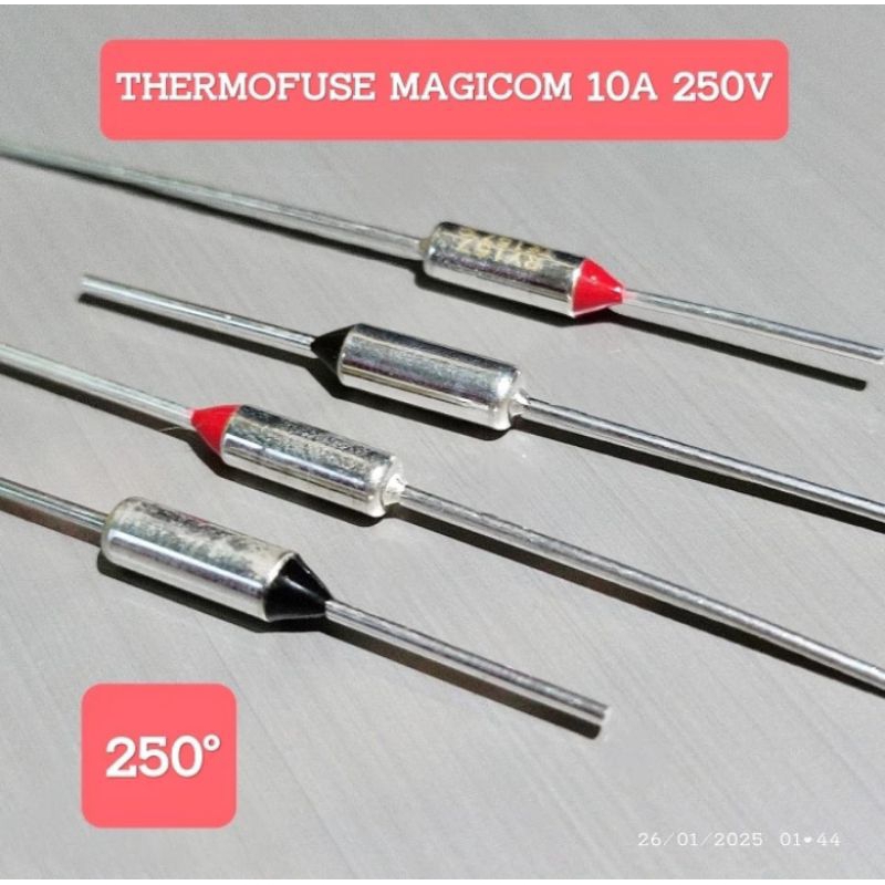 (3Pcs) Thermofuse 10A 250c Sekring Fuse Magicom Setrika Original Cosmos (3Pcs)