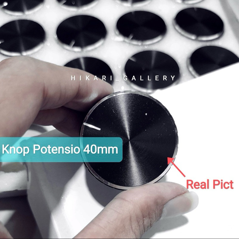 KNOP POTENSIO 40MM BESAR ALUMINIUM / KNOP POTENSIO ALUMINIUM 40MM BAGUS