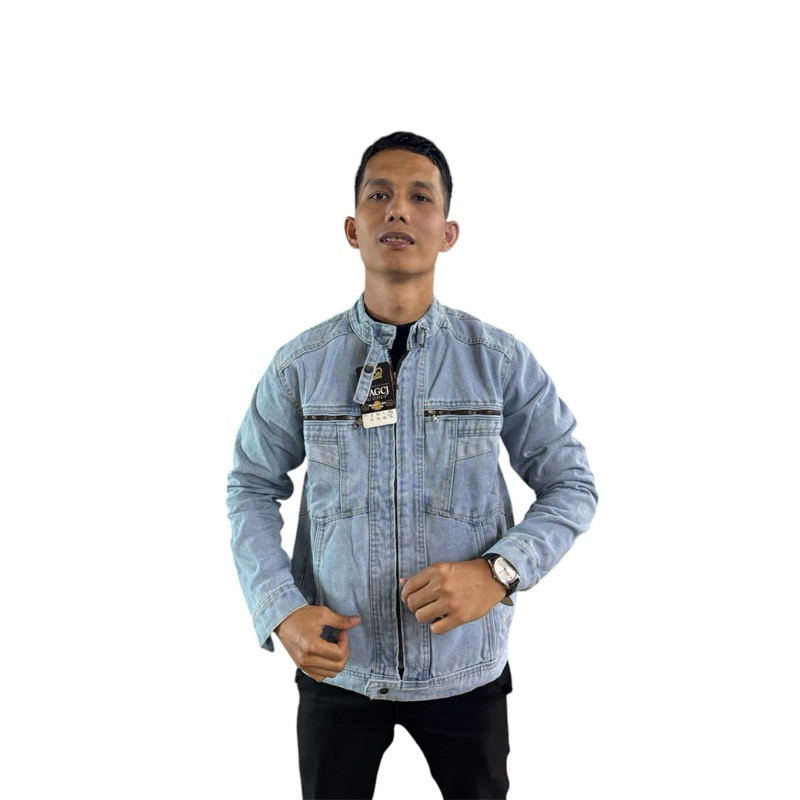 jaket denim pria, jaket terlaris pria, jaket denim terkini