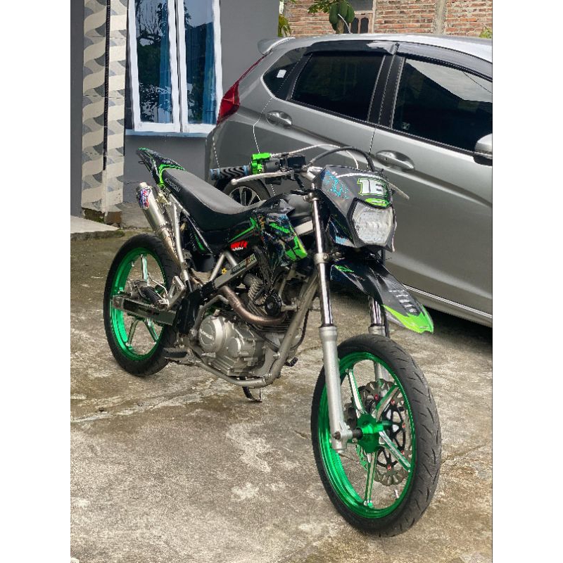 DECAL DTRACKER SUREX SYTLE FULL BODY PUTIH SIMPLE SUPERMOTO HEREX | SUPERMOTO KLX BF | FULL BODY MUR