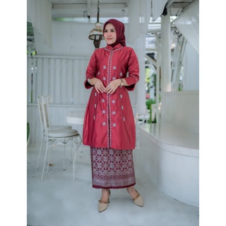 TERLARIS Realpict. Set Long Tunik Terbaru [ Free Hijab ] Kebaya Malaysia Baju Kurung Melayu