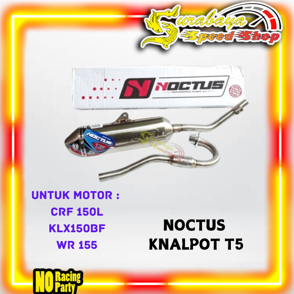 Norifumi Noctus Knalpot Muffler Stainless Tipe T5 CRF 150L KLX150 Dtracker WR155 Original NORIFUMI N