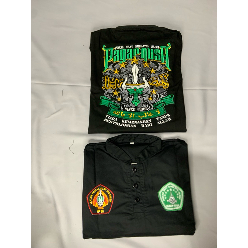 sakral atasan pagar nusa bordir motif trisul hijau