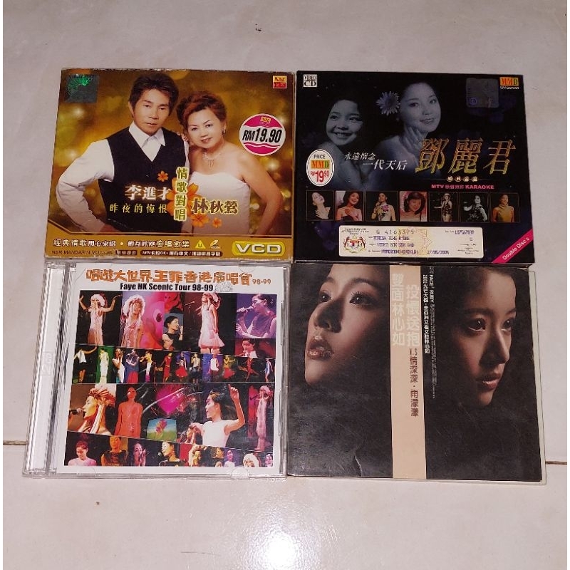 vcd dan cd NSR MANDARIN MUZIKAL / TERESA TENG-MTV Karaoke / FAYE HK Scenic Tour 98-99 / RUBY LIN
