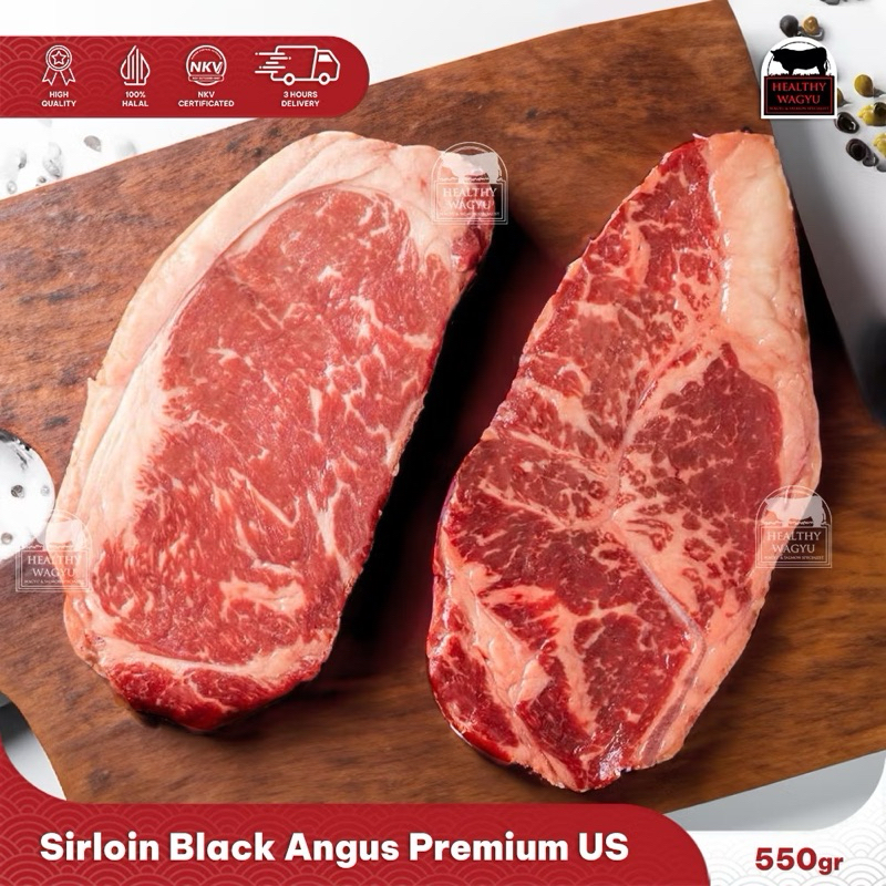 

[WAGYU] Daging Sapi Steak Sirloin Angus 2s 400g