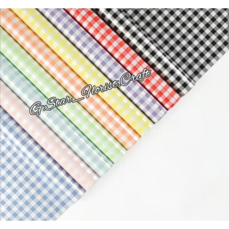 

5 Lembar Kertas Motif Kotak - Flower Wrapping Paper Square