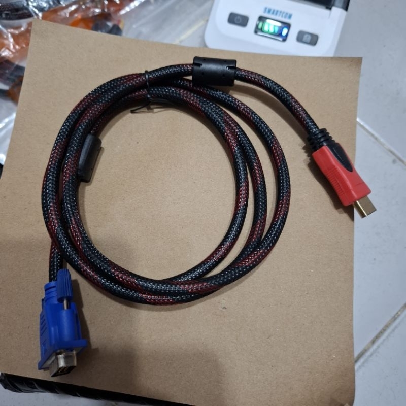 Kabel Hdmi to vga panjang 1.5 meter kabel hdmi to vga
