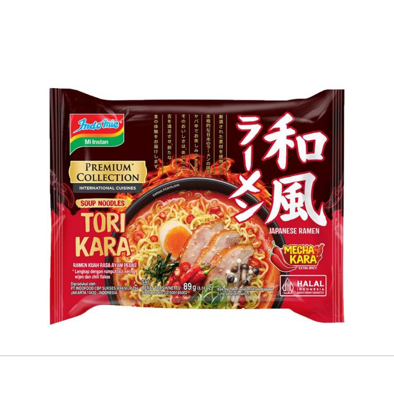 

Indomie Premium Collection Mie Instan Tori Kara Ayam Pedas 89 gr