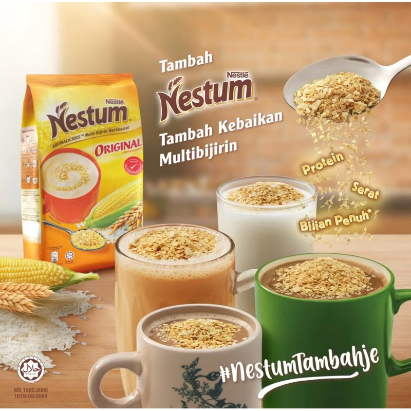 

nestum malaysia gandum utuh crispy aromatic original 450gram rendah kalori low fat diet serat tinggi