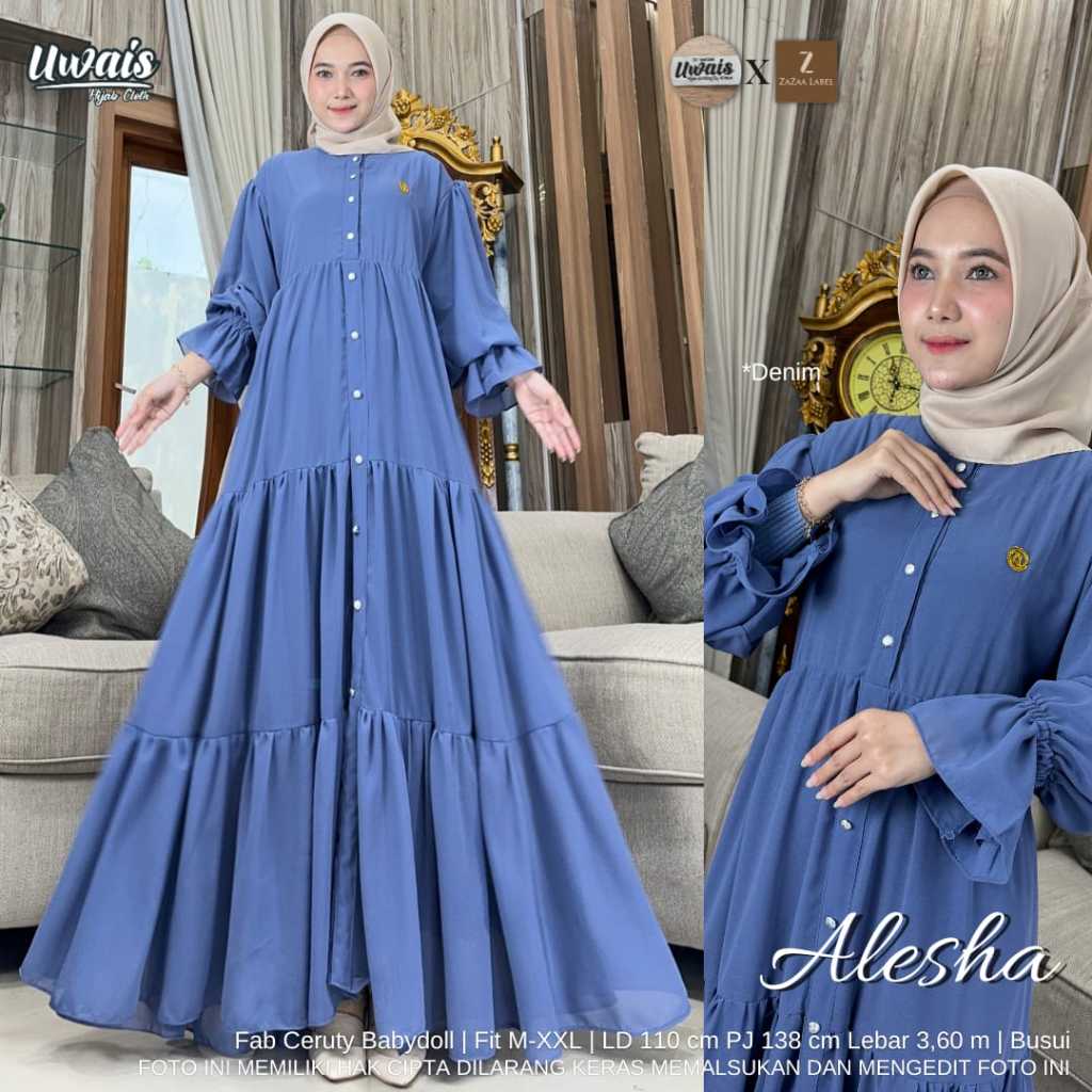 Alesha Dress By Uwais Hijab Cloth