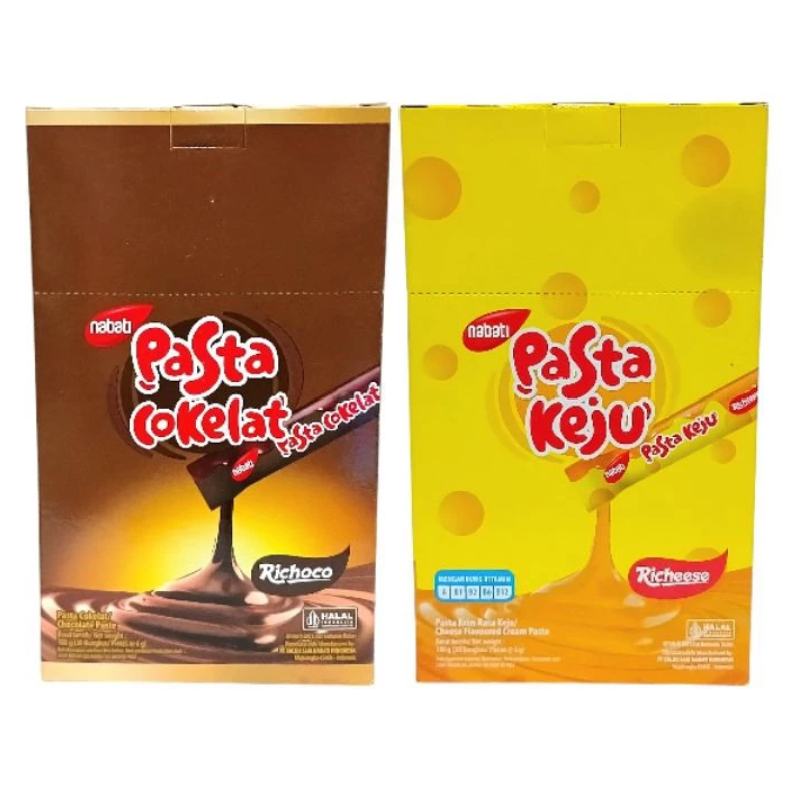 

NABATI PASTA KEJU/COKELAT 1 BOX @6G