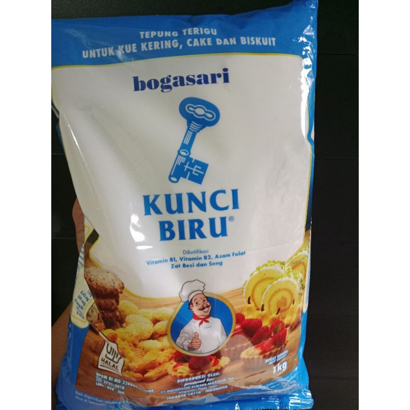 

Tepung Terigu Bogasari Kunci Biru Kemasan 1 Kg