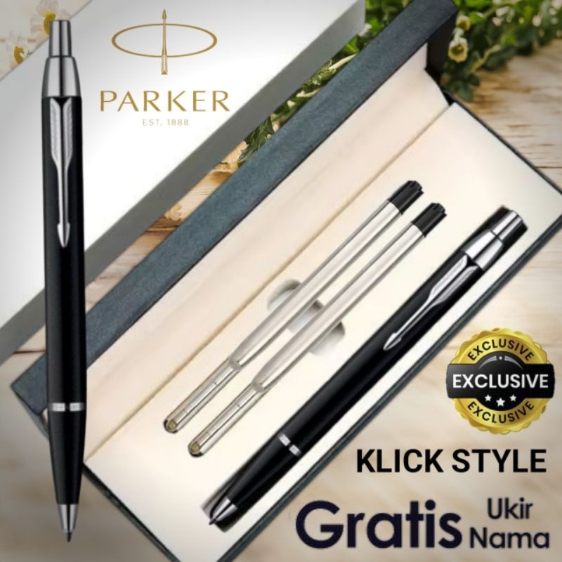 

Giftset Exlusive Pen 2 Refill Click Style Parker Gratis Grafir Nama/Logo