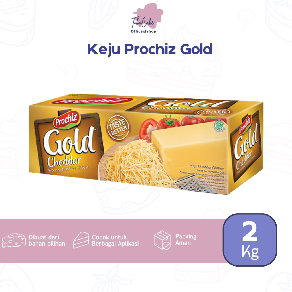 

Keju Prochiz Gold Cheddar 2kg Rasa Premium Serbaguna