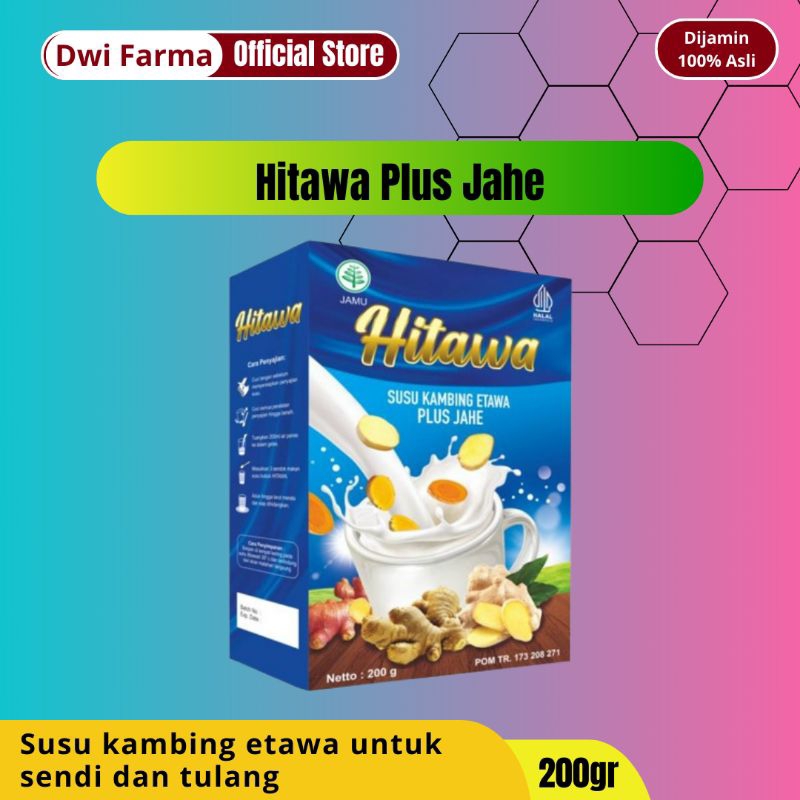 

DWI FARMA - HITAWA Susu Kambing Etawa Plus Herbal Jahe 200g Sehat sendi dan tulang
