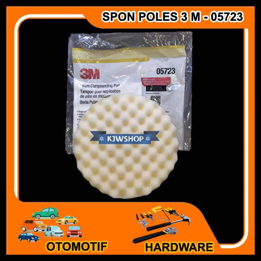

Spon Poles 3M Putih Foam Compounding Pad 8 inch 3M 5723 Busa Poles Merk 3M Warna Putih 3M White Compound