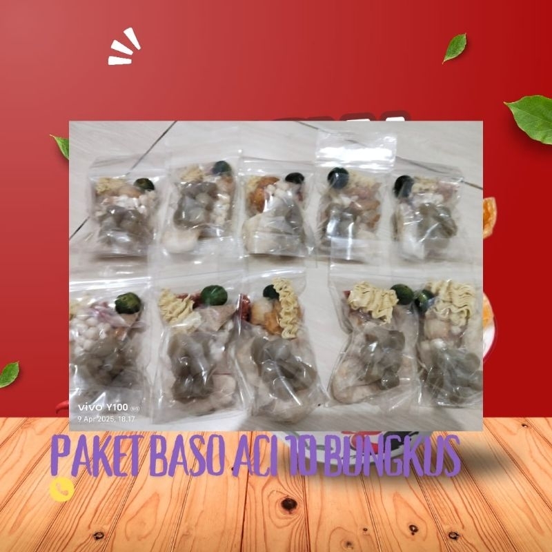 

Paket Baso Aci 10 bungkus. Tekstur baso lembut plus mie, jeruk limau dkk