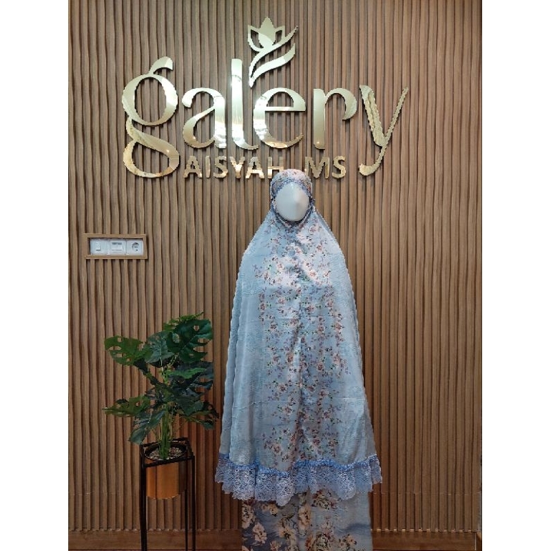 MUKENA DEWASA ARMANI SILK PREMIUM MOTIF BUNGA RENDA