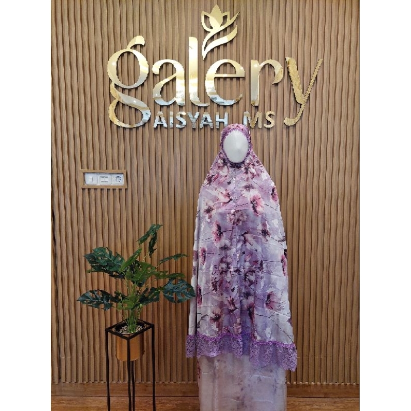 MUKENA DEWASA ARMANI SILK PREMIUM RENDA Motif Bunga