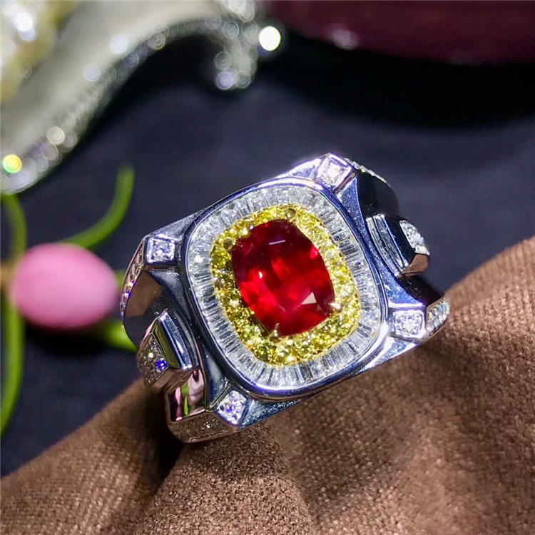 CINCIN BAHAN TITANIUM KUALITAS IMPORT MERAH SIAM