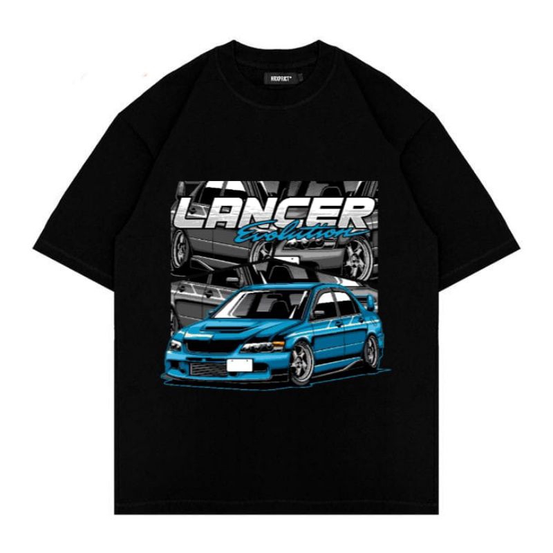 KAOS OTOMOTIF MOBIL MITSUBISHI LANCER EVOLUTION BLUE
