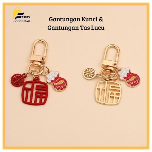 FG Gantungan Kunci Kucing Keberuntungan / Gantungan Airpods Lucu / Gantungan Tas WED156