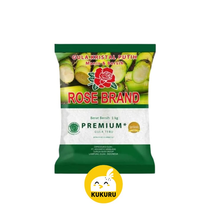 

GULA PASIR ROSE BRAND / GULA KRISTAL TEBU HIJAU PREMIUM (1 KG)