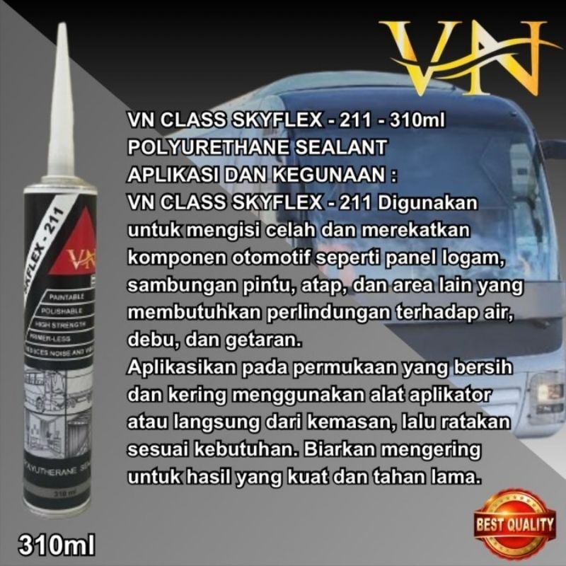 Lem PU VN CLASS SKYFLEX 211Auto Body Mobil Sealant (Setara Sika) 310ml