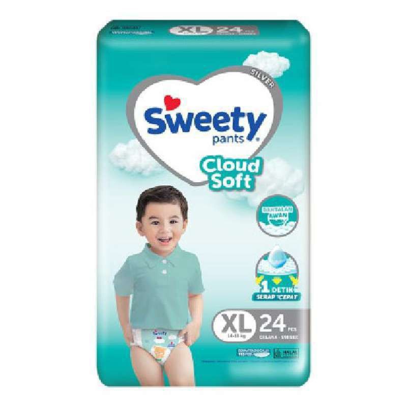 Pampers Sweety Silver perekat nbs20/nbs40 dan pants S36/S66/M30/M60/L28/L54/XL24/XL42/XXL22/XXL32