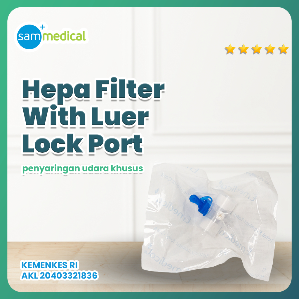 Trockyster Hepa Filter With Luer Lock Port / HME Tracheotomy / HME Filter / Disposable Filter